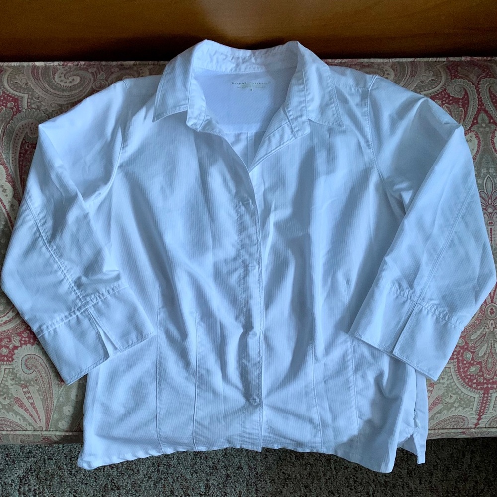 Royal Robbins White Quarter Sleeve Top